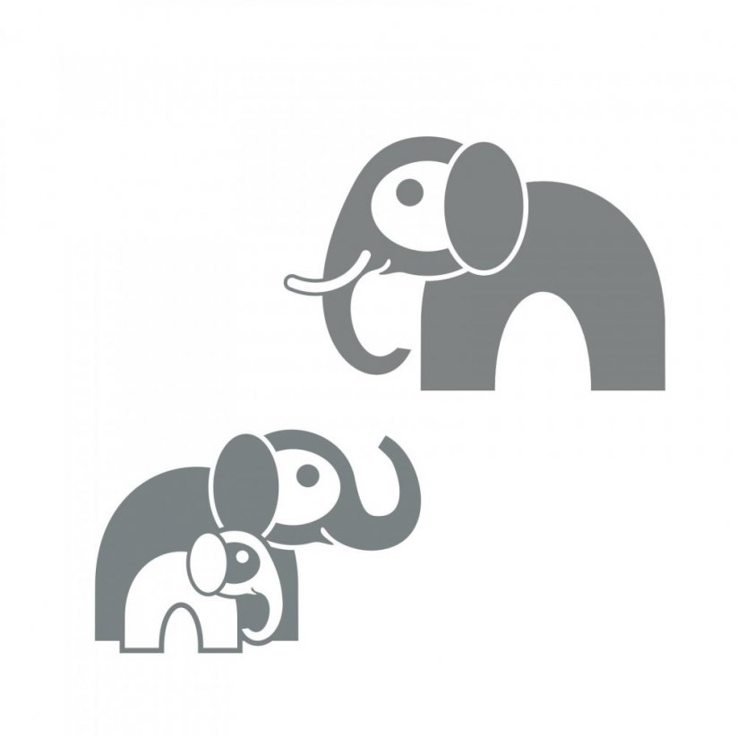 Dětské samolepky na zeď - sloni