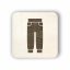 Dřevěný štítek oblečení - tepláky - čtvereček