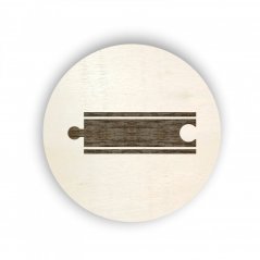 Dřevěný štítek na box kolečko - hračky  - koleje