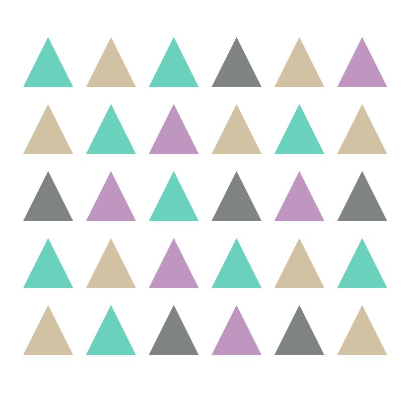 Trojuholníky - sada nálepiek na stenu
