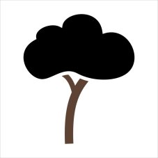 Strom nízky - veľká samolepiaca krídová tabuľa