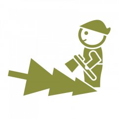 Dětská samolepka na zeď - pohádkové postavy Dřevorubec