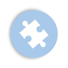 Rozlišovací štítek na box na hračky - piktogram puzzle