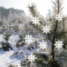 Vánoční samolepka na okno vločky