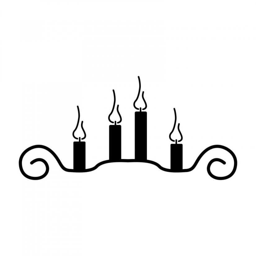 Vánoční samolepka na okno adventní svícen
