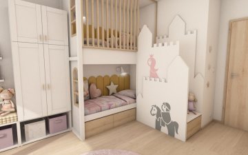 Dětský pokoj jako království pro dvě princezny