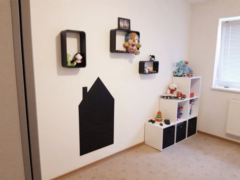 Samolepící křídová tabule domeček m