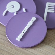 Rozlišovací štítok na box nahračky - piktogram hudobné nástroje