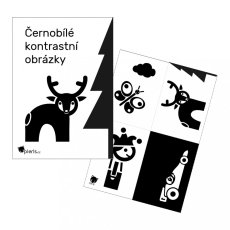 Černobílé kontrastní obrázky pro miminko