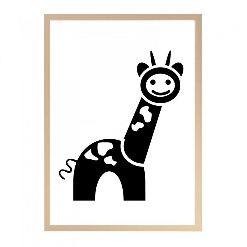 Dětský obraz žirafa v rámečku