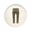 Dřevěný štítek kolečko - oblečení - dámské kalhoty