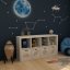 Vesmír  - Dřevěné dekorace na boxy na hračky