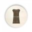 Dřevěný piktogram oblečení - dámské šaty
