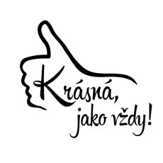Samolepka na zrcadlo - nápis - Krásná jako vždy - Pieris design