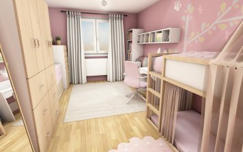 Dívčí pokoj Ikea růžová