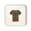 Dřevěný štítek oblečení - tričko s krátkým rukávem - čtvereček