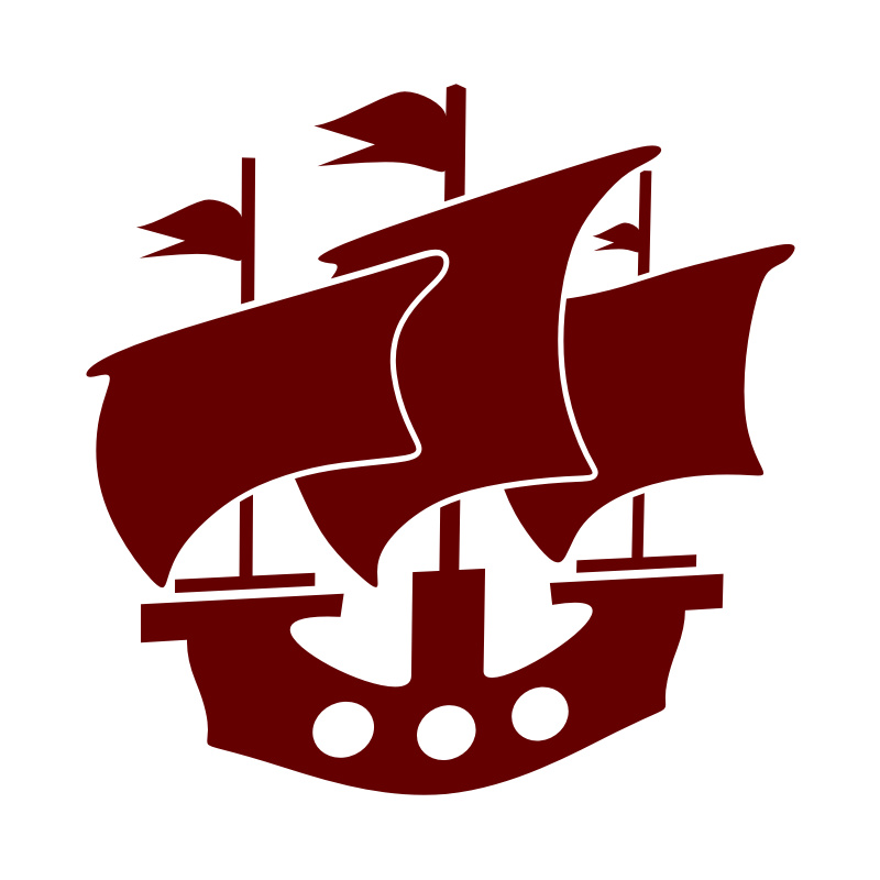 Pirátská loď - samolepka na zeď