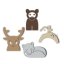 Lesní zvířátka  - Dřevěné dekorace na boxy na hračky