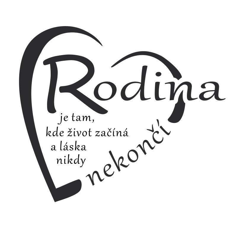Nápis na zeď rodina
