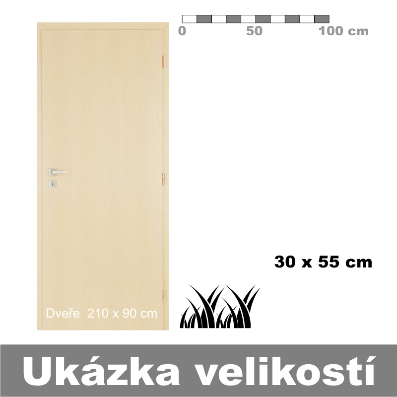 Tráva - nálepka na okno