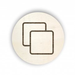 Dřevěný štítek na box kolečko - pexeso