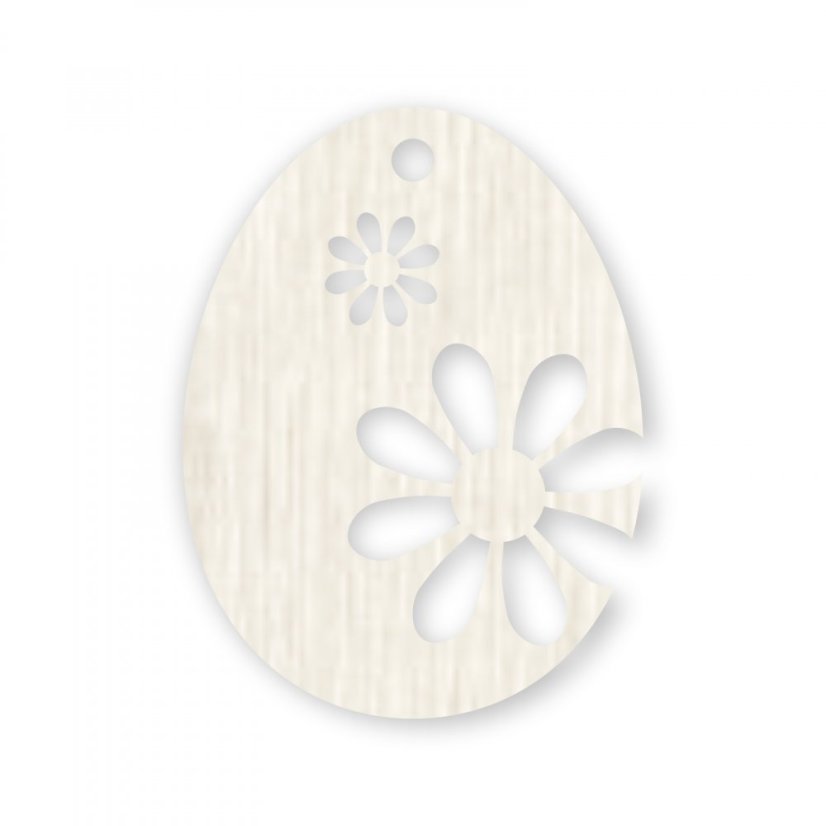 Květy - Dřevěné velikonoční vajíčko - jarní dřevěné dekorace