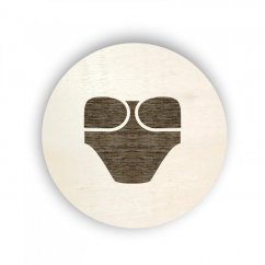 Dřevěný štítek kolečko - plenka