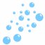 Bubliny - samolepka na zeď - Barva: světle modrá