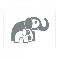 dětský plakát slon s mládětem