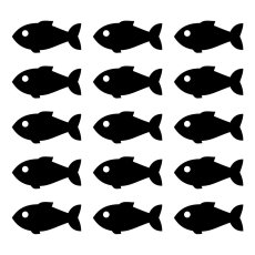 Ryby a rybičky - sada samolepiek na stenu