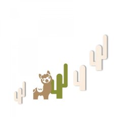 Dřevěná dekorace - kaktusy