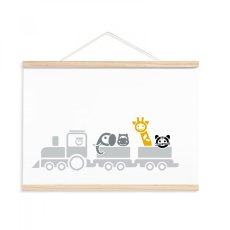 designový dětský plakát mašinka se zvířátky