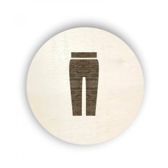 Dřevěný štítek kolečko - oblečení - legíny