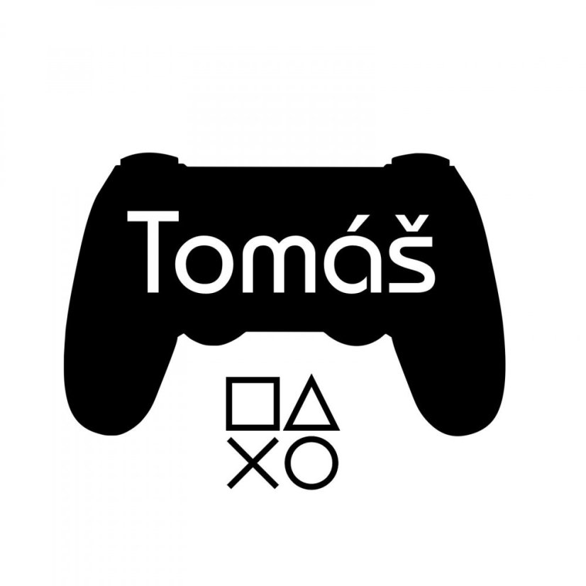 Samolepka se jménem na přání pro hráče PS