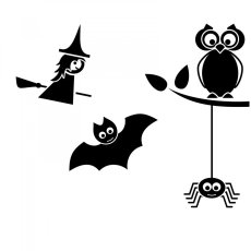 Podzimní samolepky na okno Halloween