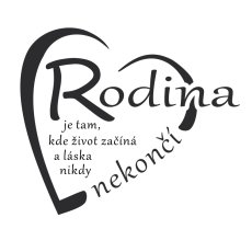 Nápis na zeď rodina