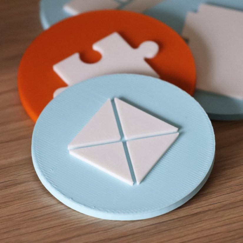 Rozlišovací štítek na box na hračky - piktogram magnetické stavebnice