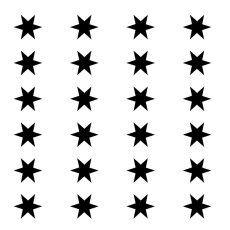 Šesticípé hvězdy - samolepky na zeď