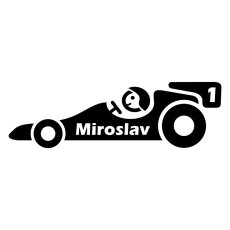 Nálepka na zeď - jméno - závodník formule 1 - Pieris design