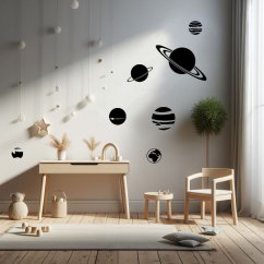 Planéty - sada detských nálepiek na stenu