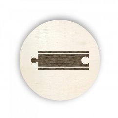 Dřevěný štítek na box kolečko - hračky  - koleje