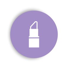 Rozlišovací štítek na box na hračky - piktogram líčidla