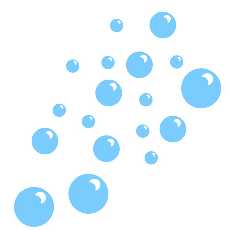Bubliny - samolepka na zeď - Barva: pastelová modrá