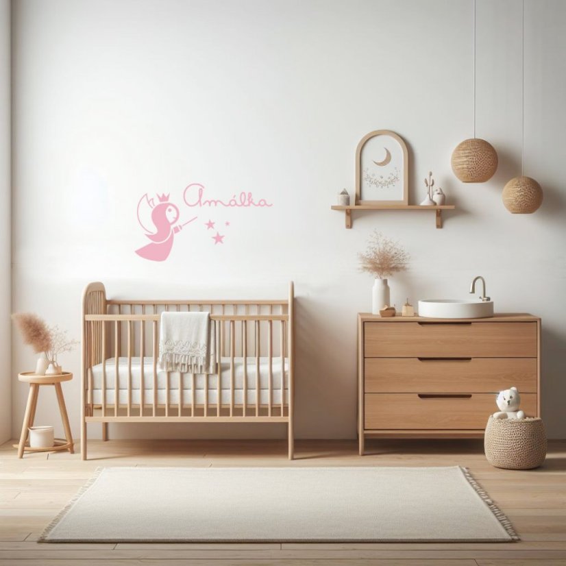 Dětský pokoj pro miminko holčičku - samolepka se jménem