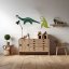 Dinosaurus Tyranosaurus Rex - dětská samolepka na zeď - Barva: oříšková