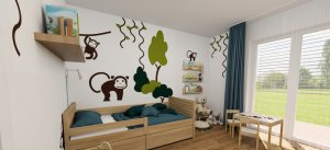 Dětský pokoj se samolepkami ve stylu džungle