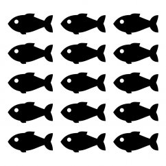 Ryby a rybičky - sada samolepiek na stenu