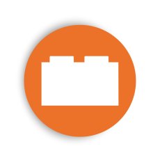 Rozlišovací štítek na box na hračky - piktogram stavebnice Lego