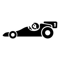 Dětská samolepka na zeď formule