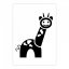 černobílý obrázek žirafa
